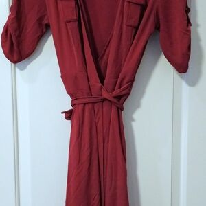 LOFT Vibrant Red Wrap Dress